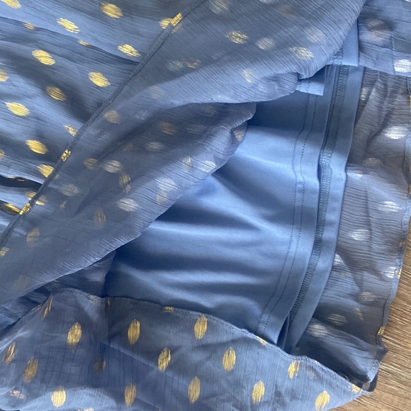 SHEIN | Gold and Blue Midi Skirt - Picture 4 of 5